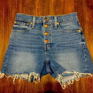 NWOT Madewell High-rise denim shorts